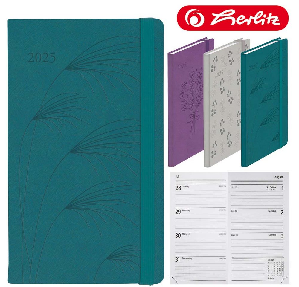 Herlitz Buchkalender Slimtimer Lady 2025 petrol