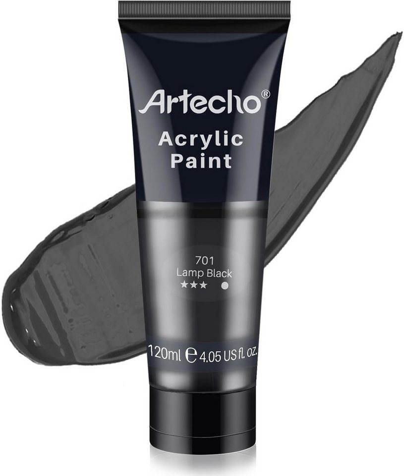 Artecho Acrylfarbe 2 x 120ml – Weiß, Schwarz, Golden, Silber & mehr Farben verfügbar Bild 4