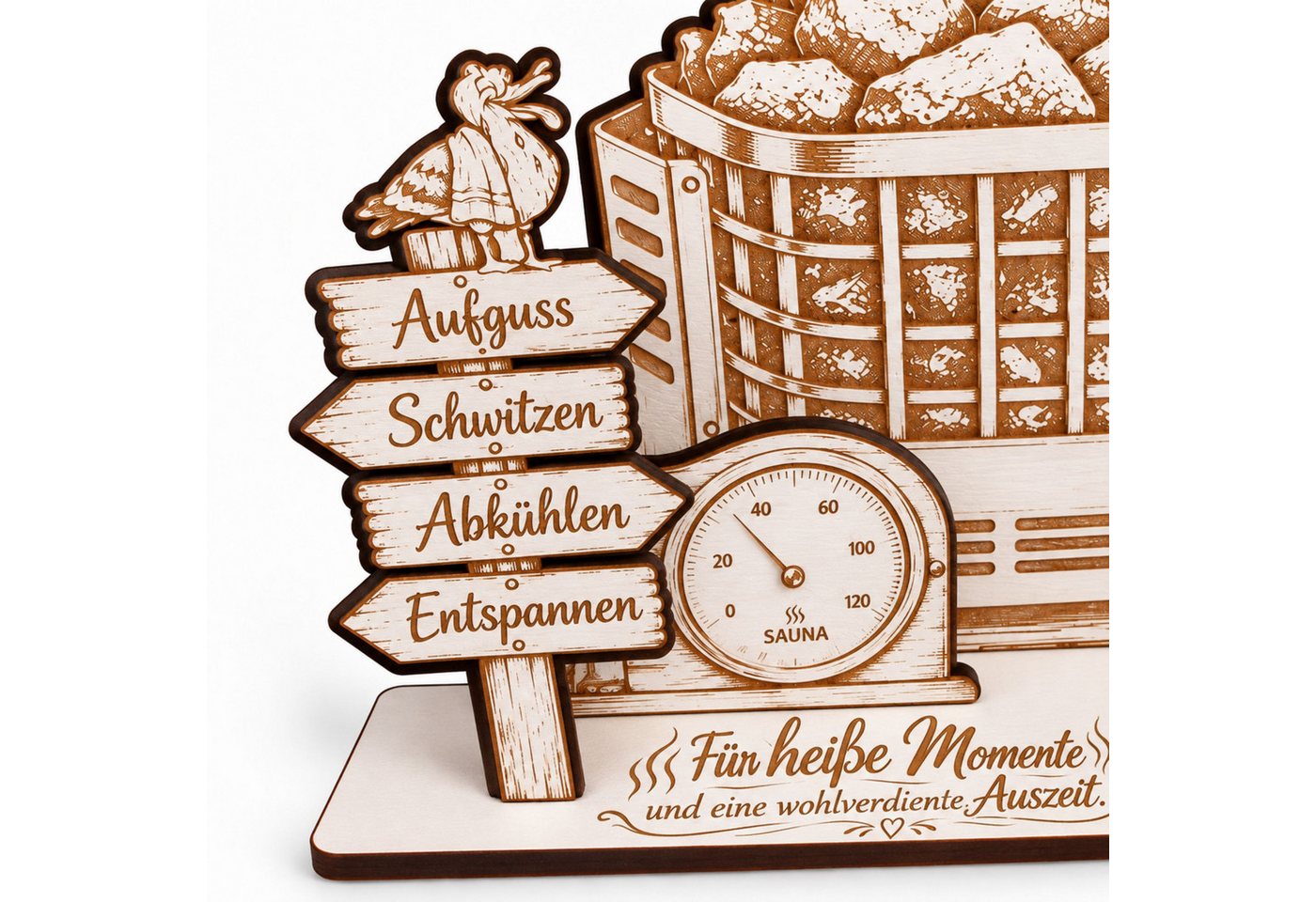 Dekolando Geschenkkarte Sauna Geldgeschenk Geschenk für Saunafans & Wellness 14x9cm Bild 2