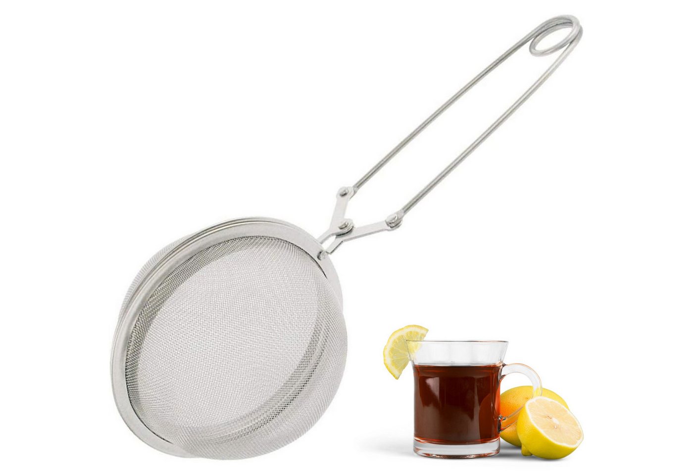 WESTMARK Teesieb Teatime, ø 7,5 cm, Länge 18,2 cm, Rostfreier Edelstahl, Klappsieb, Edelstahl Bild 2