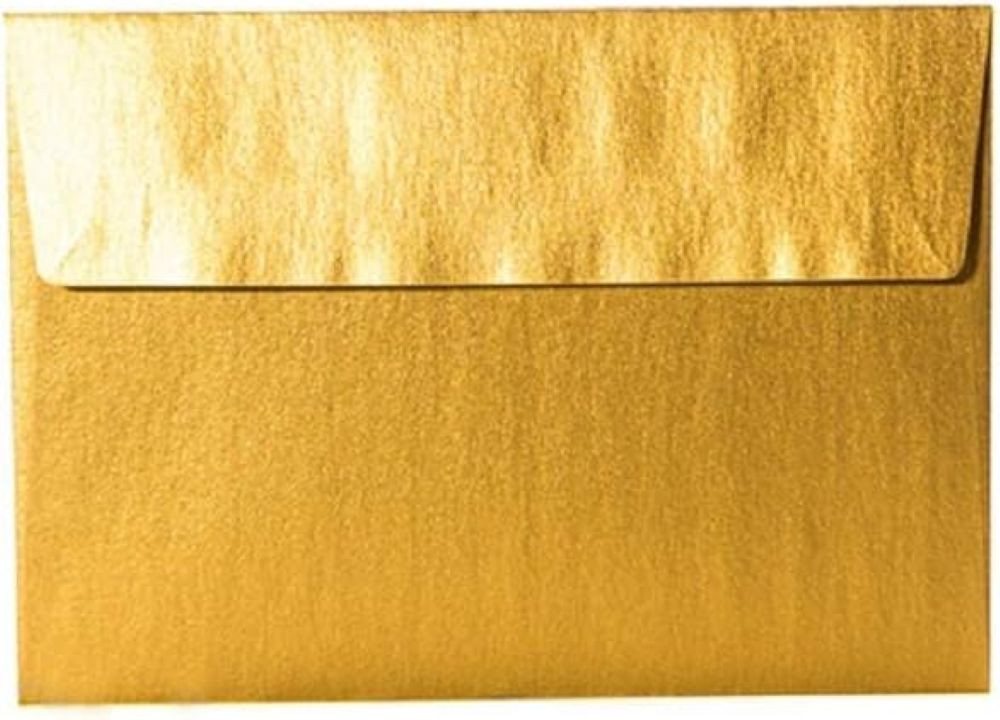 Briefumschläge24Plus Briefumschlag 25 St. C6 (114 x 162 mm) Briefumschläge Haftklebend Metallic Gold, C6 114 x 162 mm Recyceltes Material Bild 3