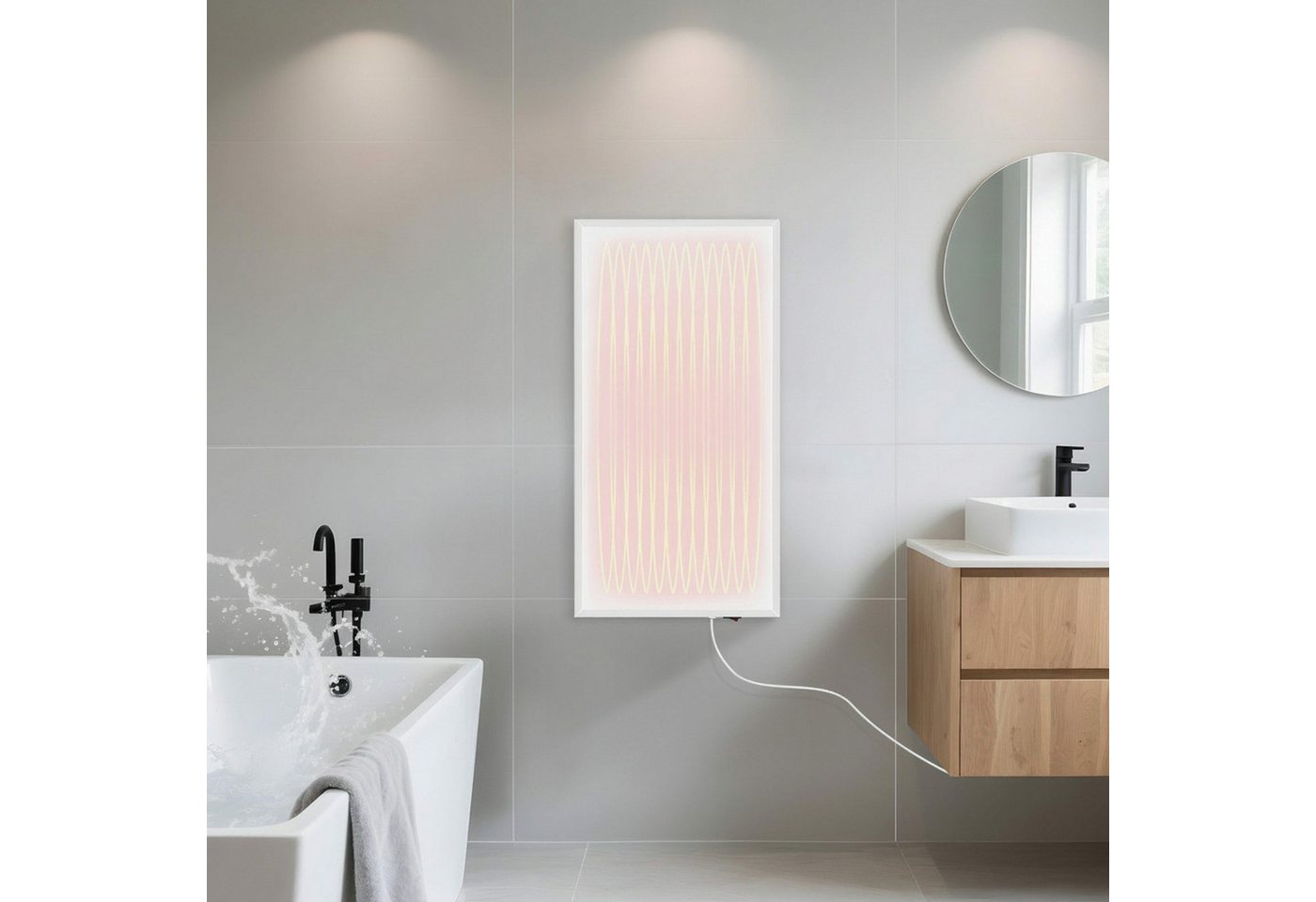 Nettlife Infrarotheizung Energiesparend Infrarot Wandheizung 170/290W mit Überhitzungsschutz
