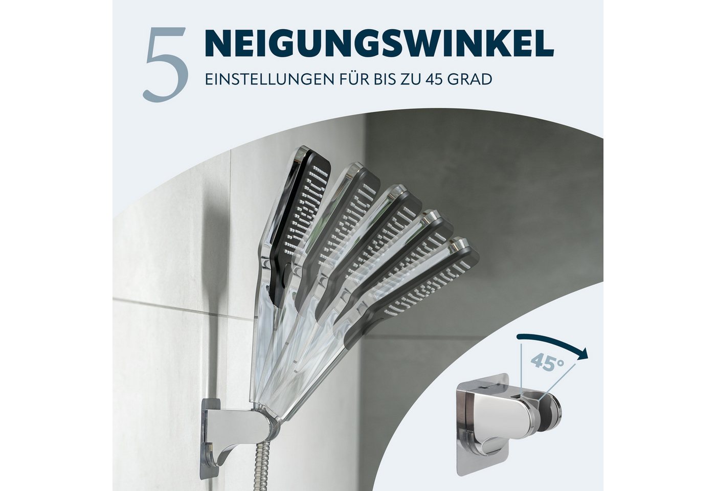 eluno Brausehalter für Duschköpfe, Brauseschläuche mit konischem ½-Zoll-Gewinde Bild 5