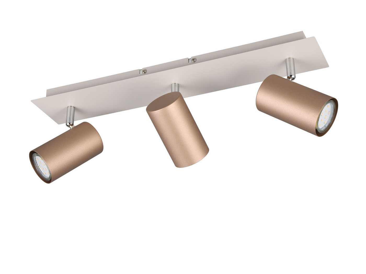 TRIO Leuchten LED Deckenstrahler Spots schwenkbar inkl. GU10 LED, dimmbar, LED wechselbar, Warmweiß, Breite 48cm, innen Deckenleuchte mit 3x Strahler, Wohnzimmer & Flur Bild 4