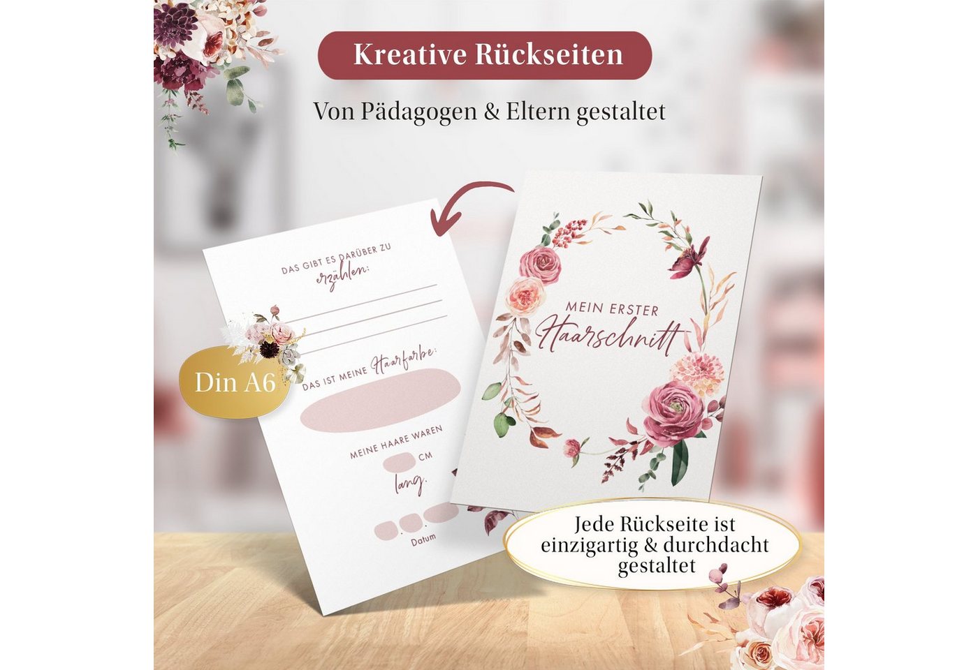 Eulentaler Geschenkkarte 48 Meilensteinkarten Baby Mein 1. Jahr, von Pädagogen gestaltet, handgemalt, Boho, in Erinnerungsbox Bild 3