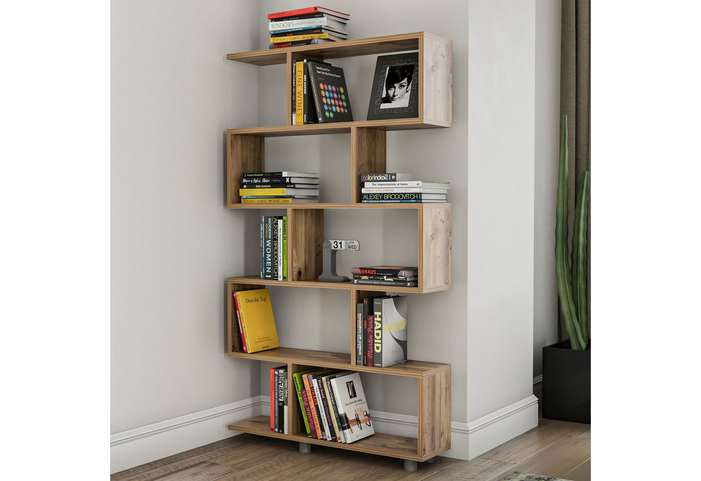 Skye Decor Bücherregal Skandinavisches Design, Offene Fächer, Platzsparende Konstruktion Bild 5