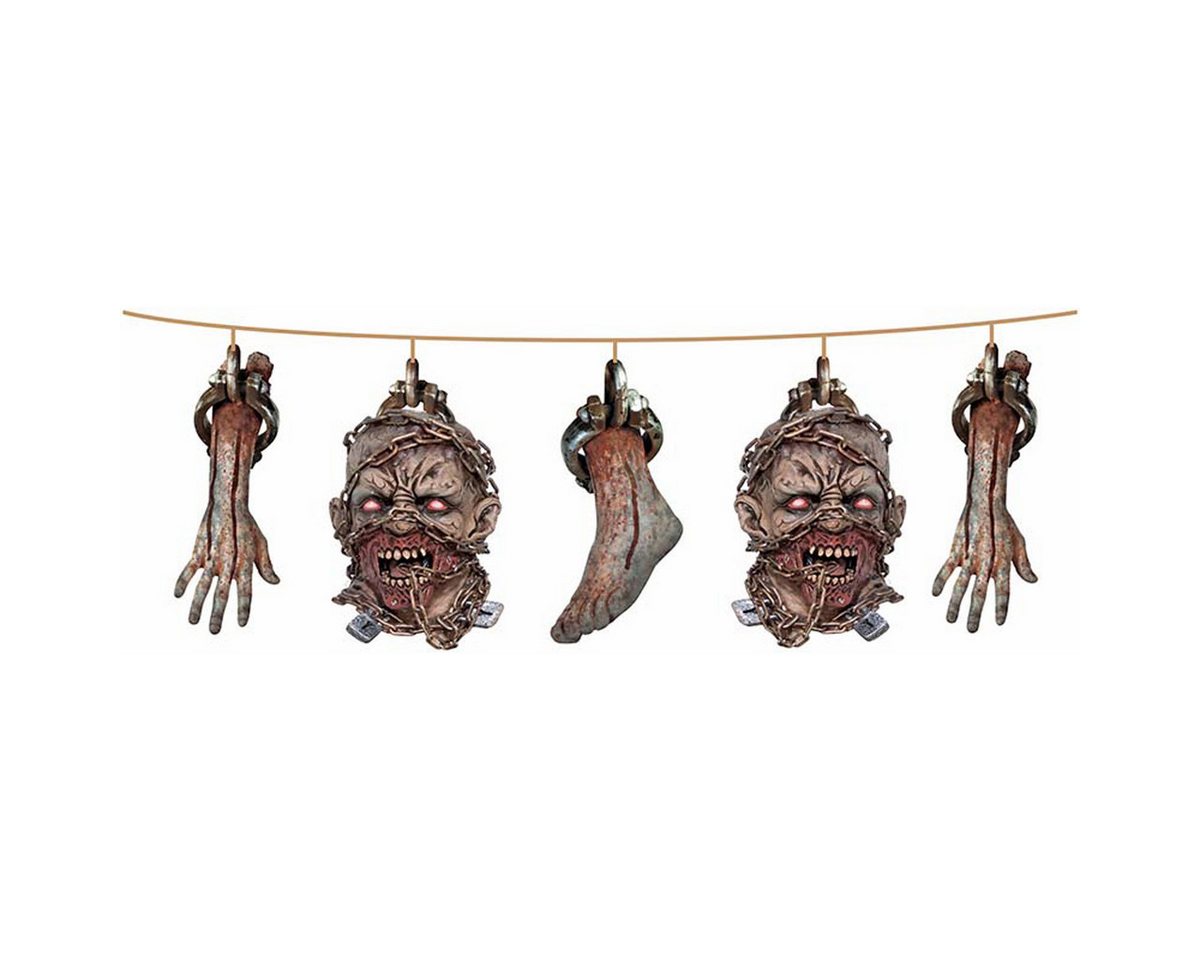 Rubies Niederlande b.v. Girlande Girlande Halloween Zombie Körperteile, ca. 120cm