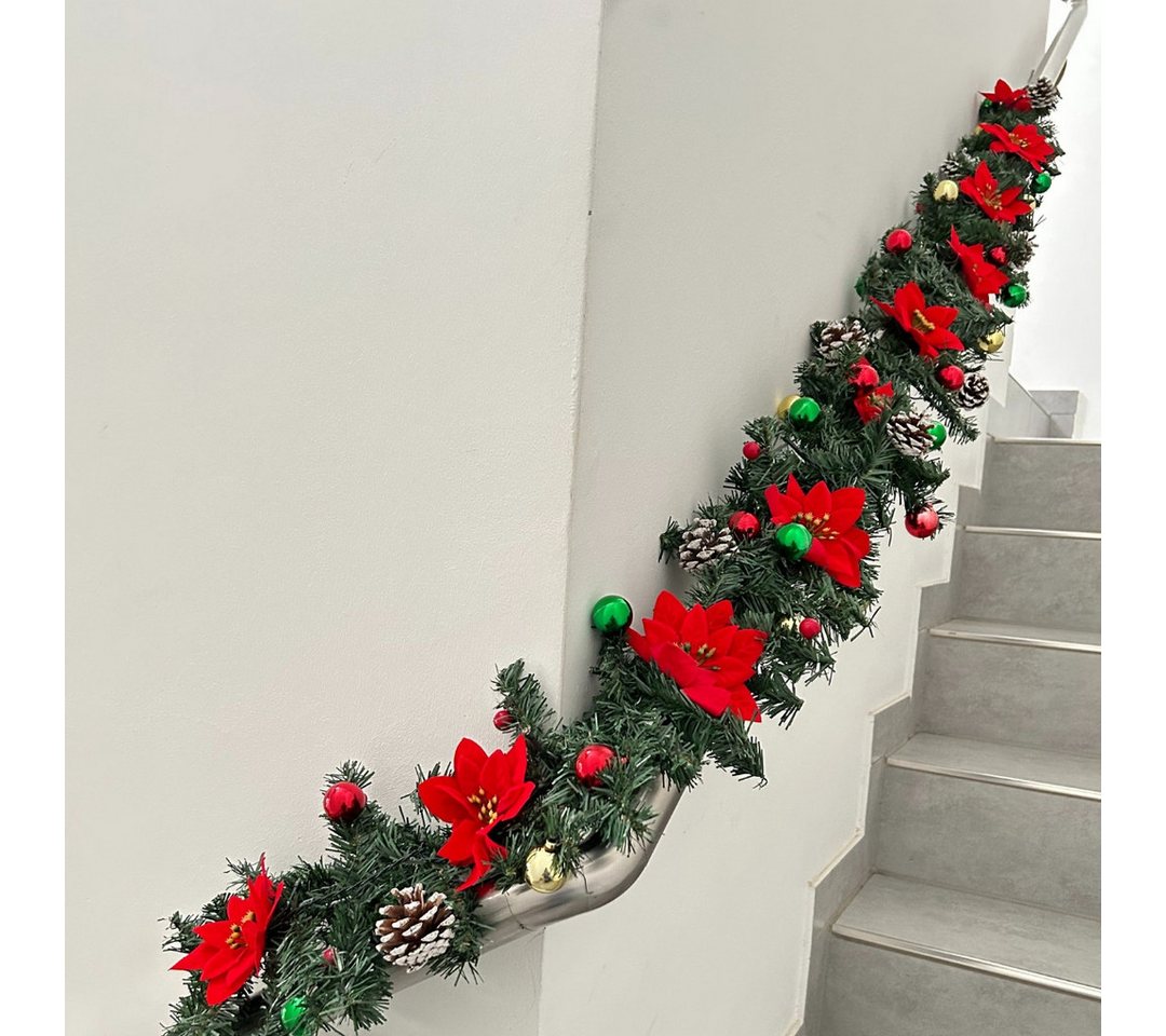 abc HOME LED-Girlande Tannen-Optik, Weihnachten, 24 LEDs, Flackereffekt, 210 cm Bild 3