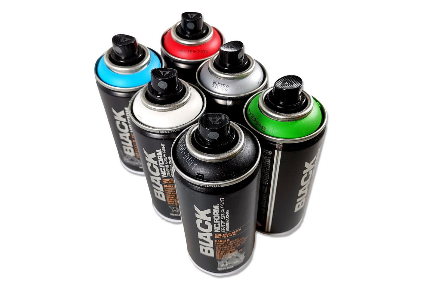 Montana Cans Sprühlack Spraydosen Set 6 Farben 6x150ml, Montana BLACK Bild 3