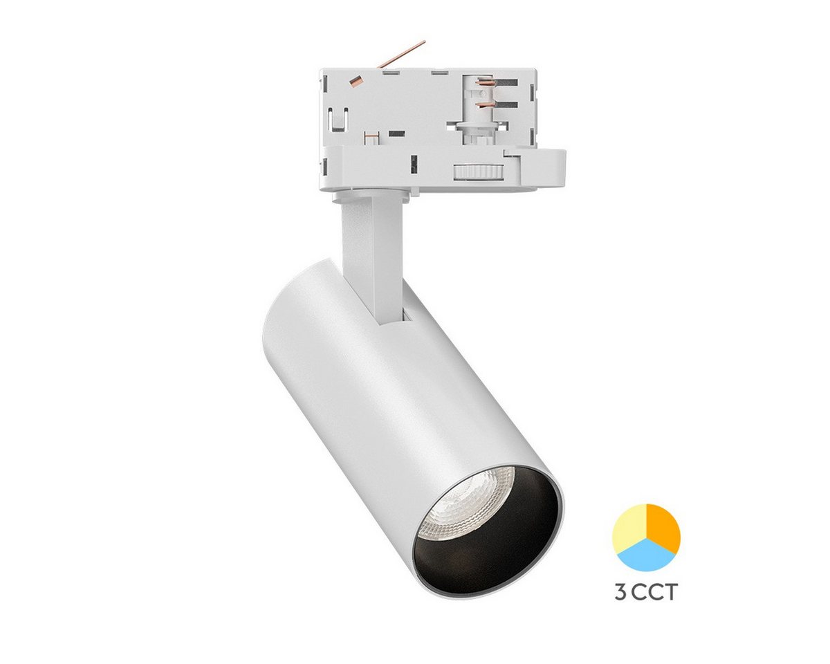 Braytron Schienensystem-Leuchten 3-Phasen LED-Schienenstrahler 15W mit 3-CCT Farbtemperatur, LED fest integriert, Neutralweiß, Kaltweiß, Warmweiß, Schwenkbar, Drehbar, 3CCT Bild 5