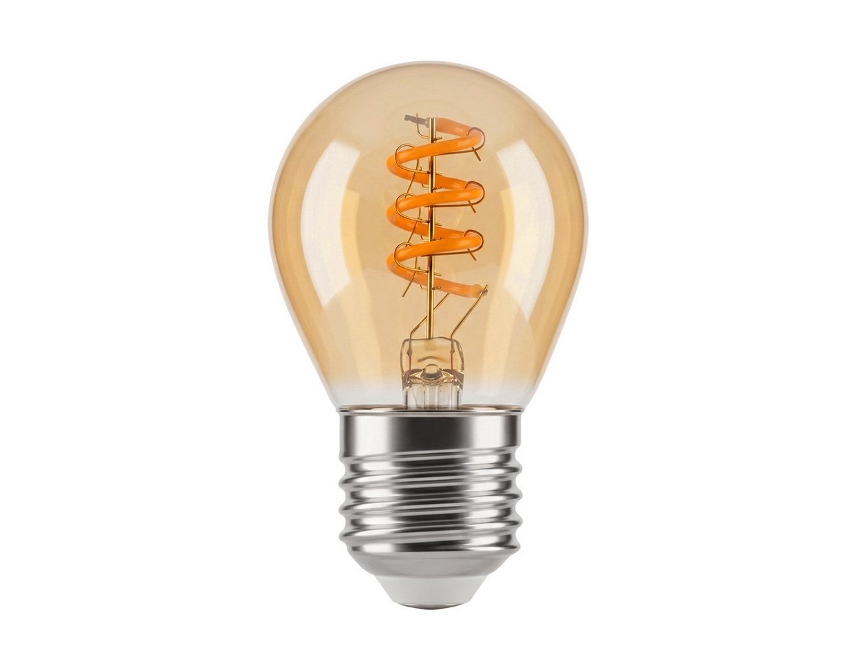 hofstein LED-Leuchtmittel 4er Set Glühbirne Extra Warmweiß dimmbar 4 Watt, E27, 2200 Kelvin, 220 Lumen, Kerze, Filament Spirale, Amber Bild 4