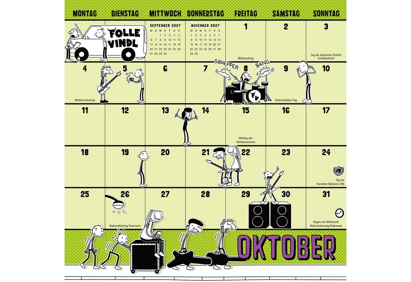 Baumhaus Verlag Wandkalender Gregs Kalender 2027 Bild 3