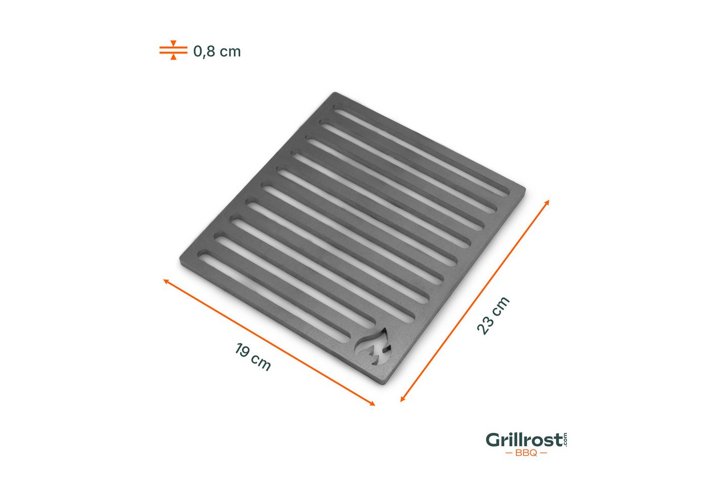 Grillrost.com BBQ Grillrost BBQ Ofenrost Stahl 19x23cm, Made in Germany Bild 3
