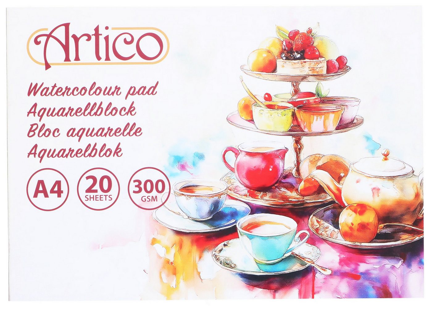 Artico Aquarellpapier AQUARELLPAPIER DIN A4 20 Blatt 300 g/m² Beige Zeichenpapier 82, Malpapier Zeichenkarton Malkarton Aquarell Papier Bild 2