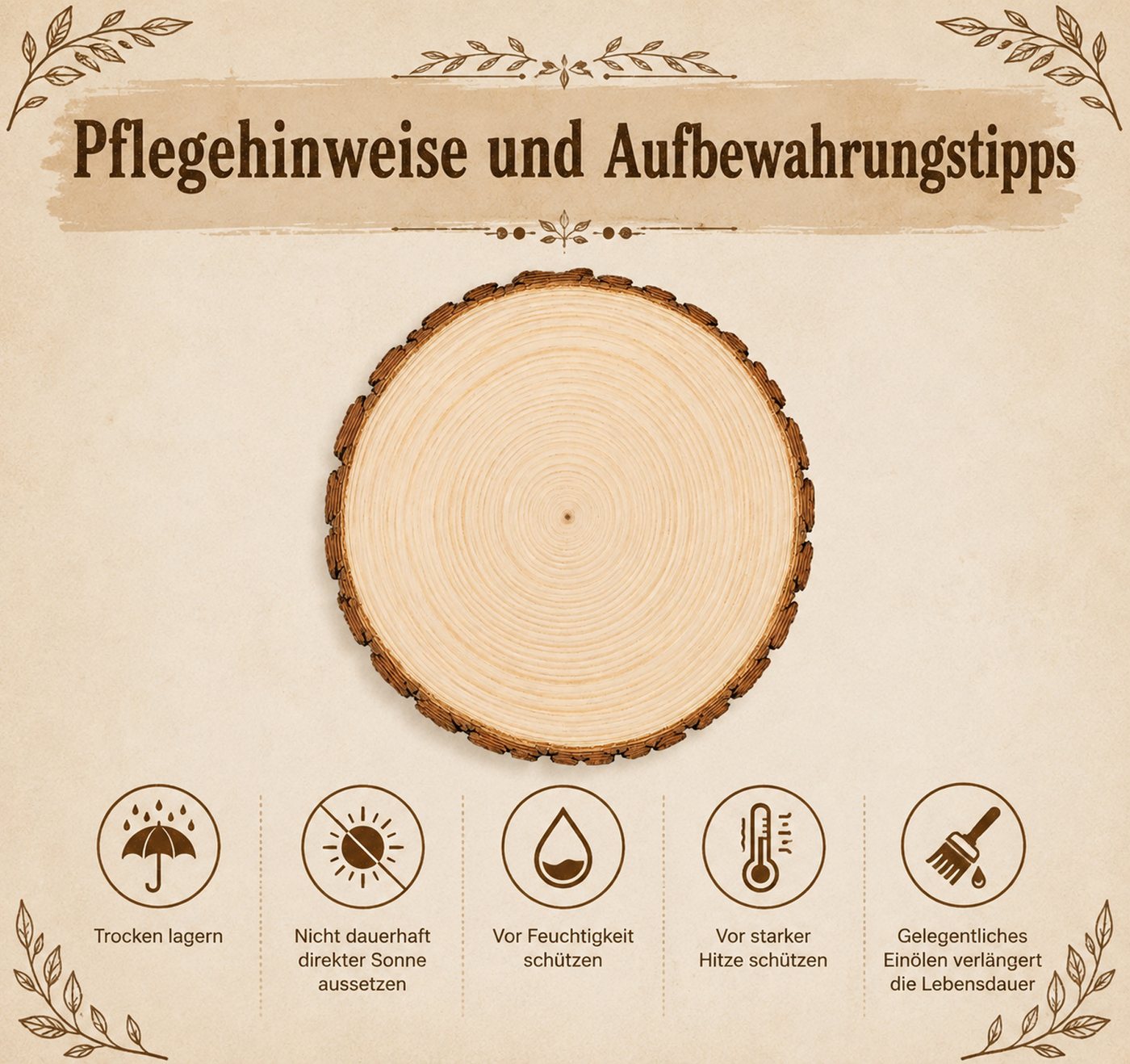lindahandel Rindenscheiben Holzscheiben 16–17 cm, Dicke 15 mm, Kiefer Baumscheiben ungebohrt, (16-tlg), ideal für individuelle DIY Dekorationen,Untersetzer,und Bastelprojekte Bild 2