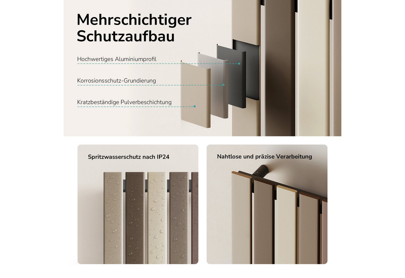 EMKE Elektrischer Badheizkörper Elektroheizkörper mit Thermostat, Smart Home, elektrische Heizung, Elektrischer Heizkörper zur Wandmontage, 7–30 °C, programmierbar Bild 4
