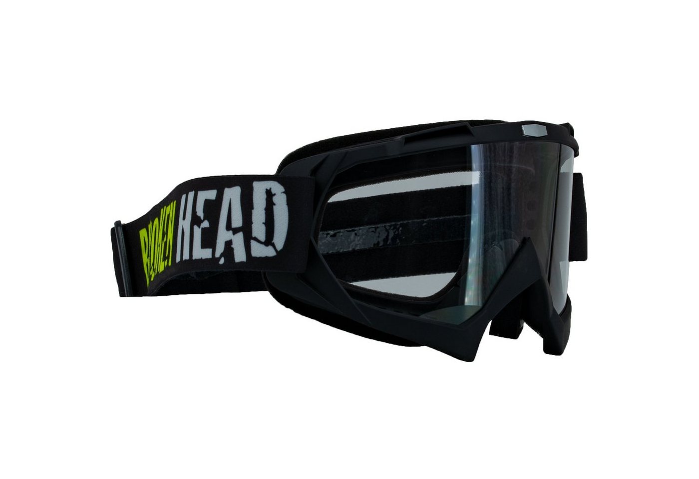 Broken Head Motorradbrille MX-2 Schwarz, Silikonbeschichtung Bild 3