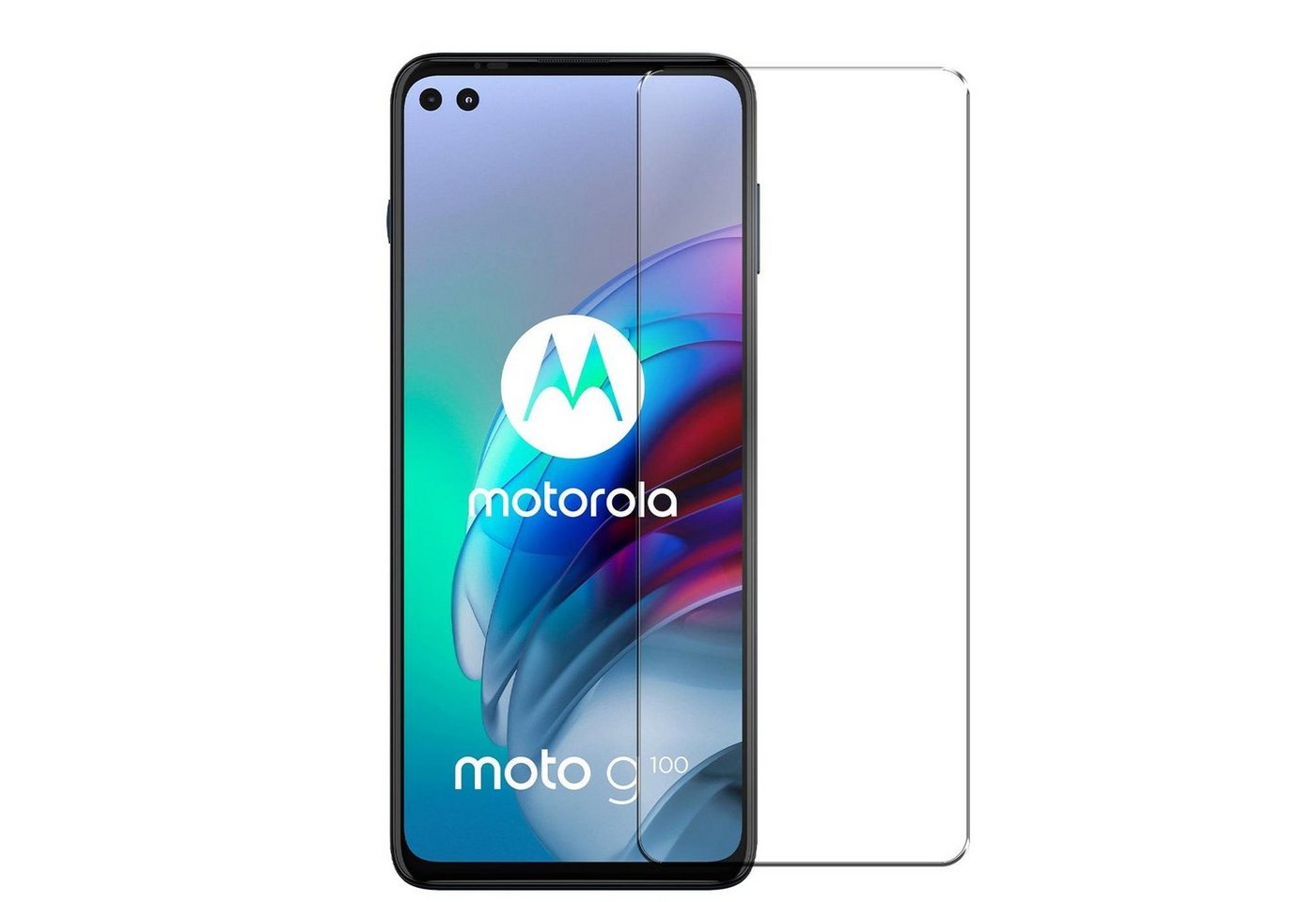 CoolGadget Schutzfolie Panzerfolie für Motorola Moto G100, (9H Härtegrad, 2x Schutzglas, 1xReinigungset), Displayfolie Panzer Schutzfolie 2 Stück für Motorola G100 Glas Folie