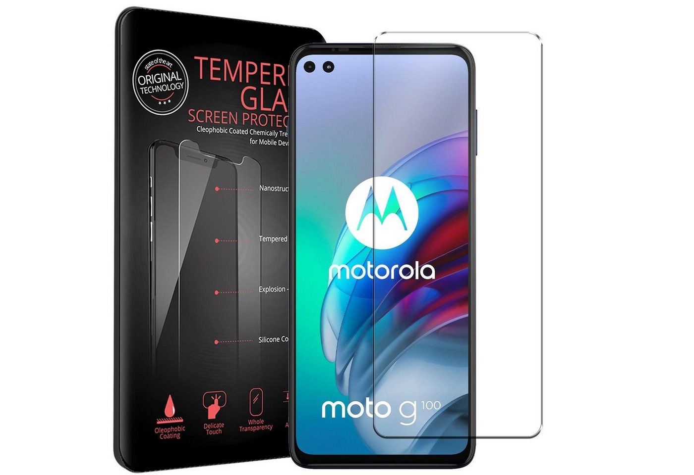 CoolGadget Schutzfolie Panzerfolie für Motorola Moto G100, (9H Härtegrad, 2x Schutzglas, 1xReinigungset), Displayfolie Panzer Schutzfolie 2 Stück für Motorola G100 Glas Folie Bild 5