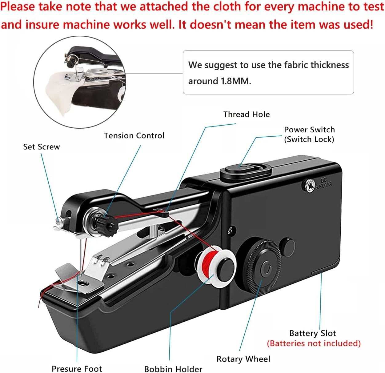 MOPUEA Nähmaschine Nähmaschine Elektrische Nähmaschinen Mini Nähmaschine Kabelloses Bild 2