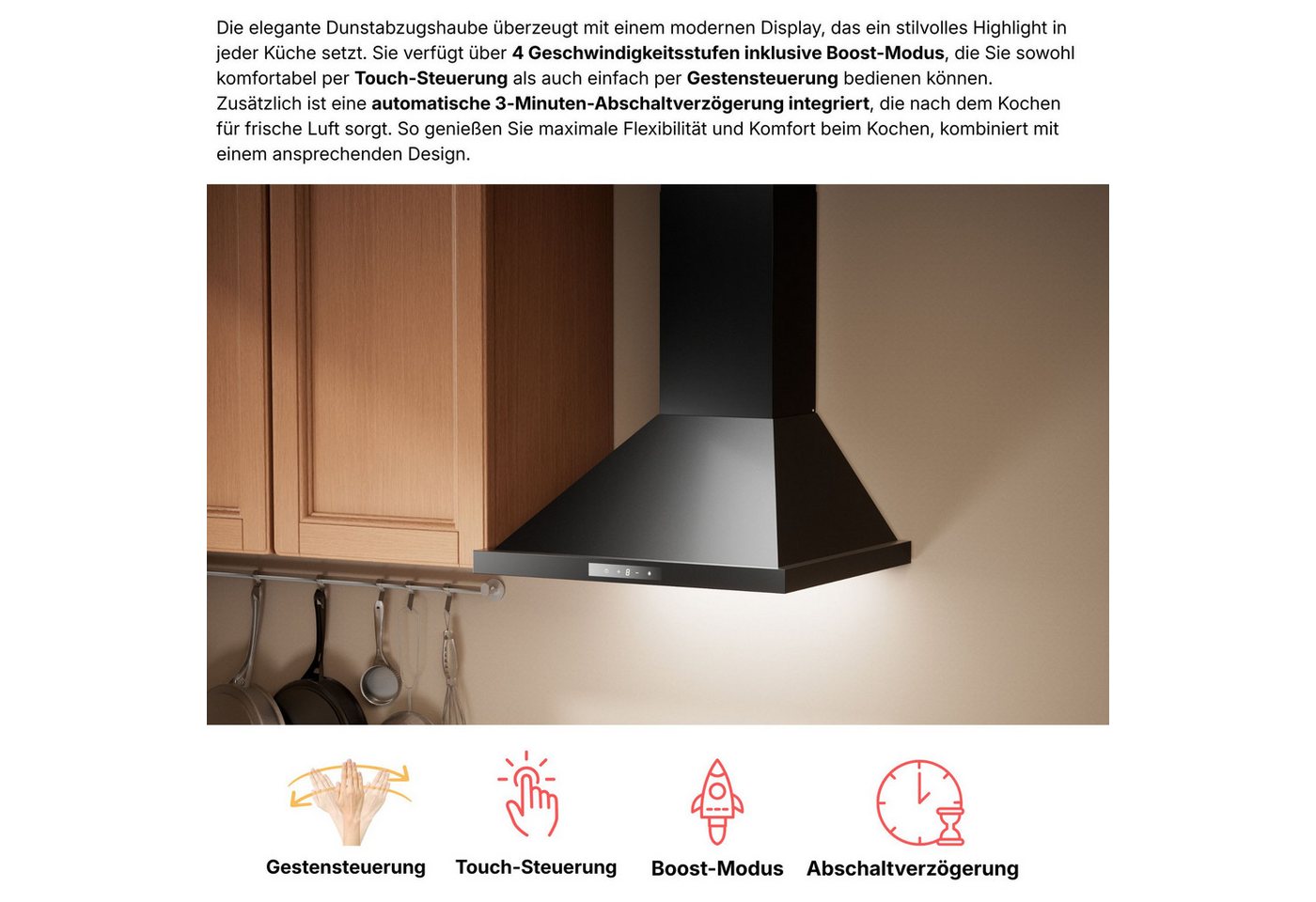 KB Elements Backofen-Set Einbaubackofen 60 cm mit Gaskochfeld 4 Flammig, Steam Clean, Air Fry, Steam Clean, 8 kW Gaskochfeld, Edelstahl 304 Bild 5