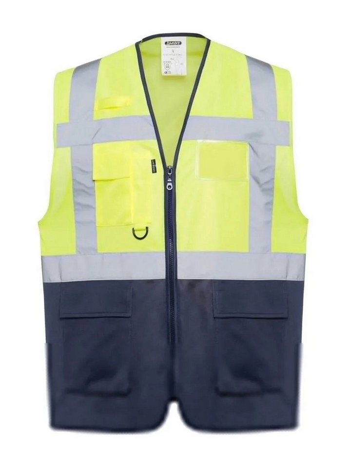Ismont Warnweste Managerweste Warnschutz Gelb/Marine – ISMONT ISM 5804