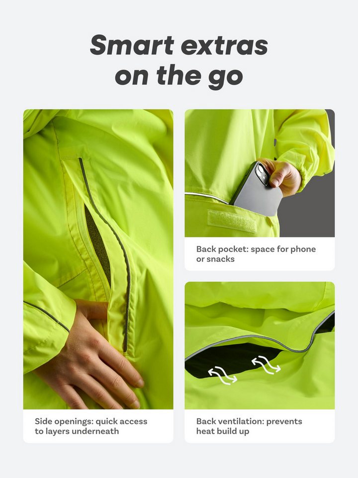 Prowiste Warnweste Fahrradjacke - Wasserdicht Atmungsaktiv Reflektierend – Fahrradjacke (Fahrradjacke wasserdicht, 1-tlg., 1 x Fahrradjacke) Herren & Damen – Wasserdicht & Atmungsaktiv Reflektierende Regenjacke Bild 3