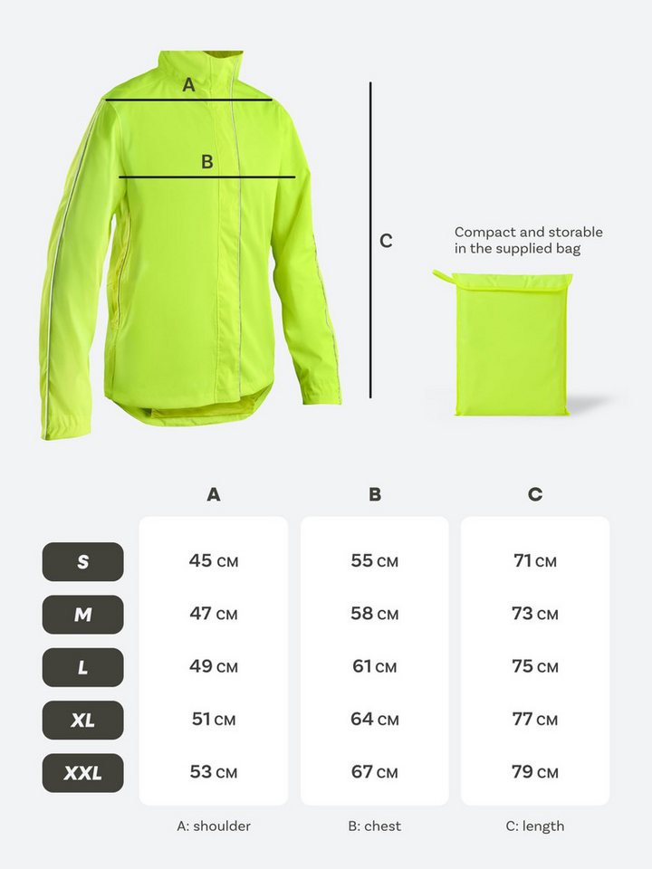 Prowiste Warnweste Fahrradjacke - Wasserdicht Atmungsaktiv Reflektierend – Fahrradjacke (Fahrradjacke wasserdicht, 1-tlg., 1 x Fahrradjacke) Herren & Damen – Wasserdicht & Atmungsaktiv Reflektierende Regenjacke Bild 5