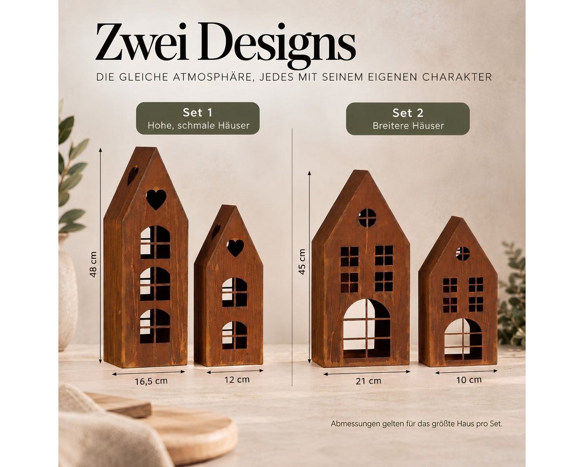 Mica Decorations Laterne Mica Decorations Laternenhaus Rost, 2er Set Bild 5