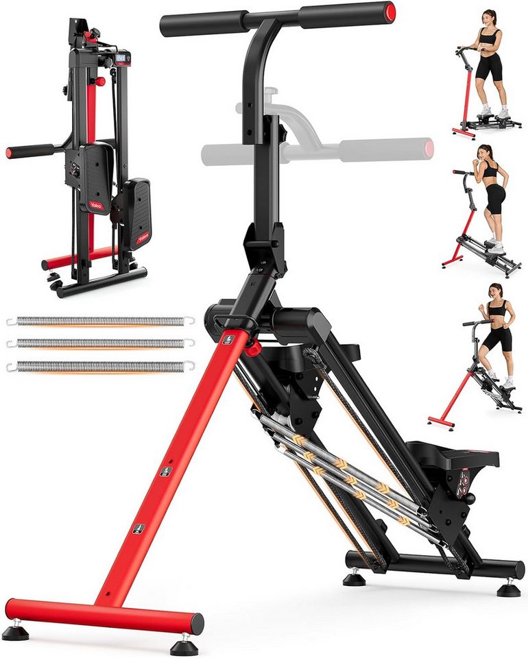 Dripex Stepper Stair Stepper für Zuhause, 3 Modi,Faltbar, Stairmaster mit Haltegriff, 90% Vormontiert, Dual-Dreieck-Stahlrahmen, Große Pedale, LCD-Display Bild 3