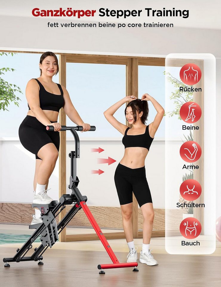 Dripex Stepper Stair Stepper für Zuhause, 3 Modi,Faltbar, Stairmaster mit Haltegriff, 90% Vormontiert, Dual-Dreieck-Stahlrahmen, Große Pedale, LCD-Display Bild 5