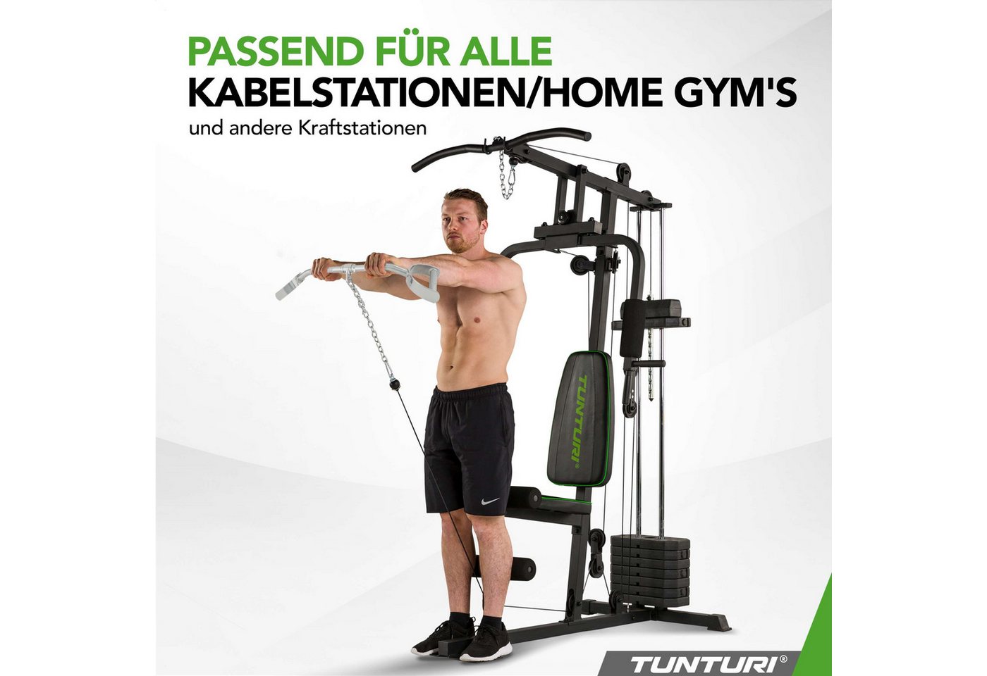 Tunturi Trainingshilfe Pro Latzugstange - Homygym - Nachhaltig Stahl - für Power Kraftraining