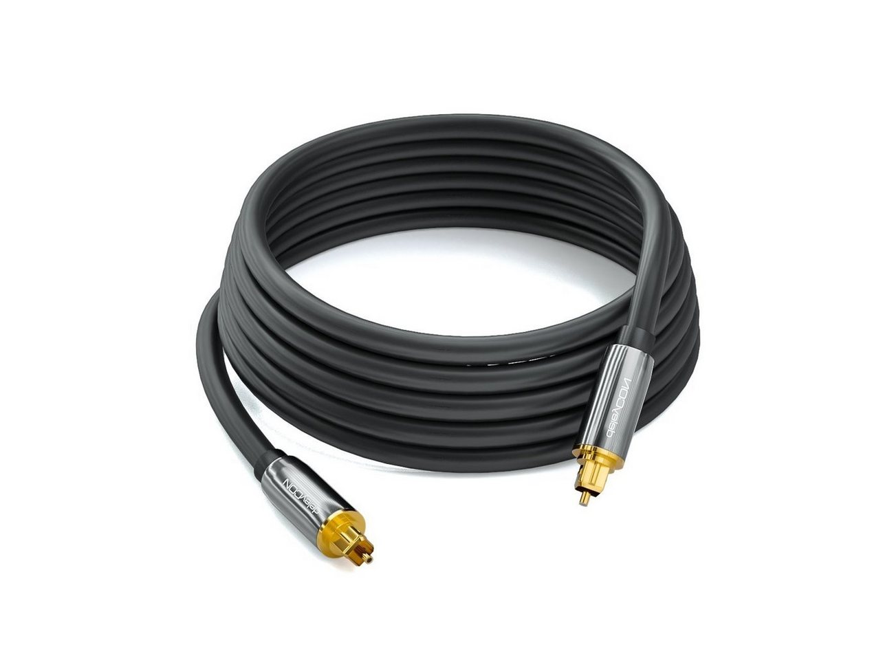 deleyCON deleyCON HQ 1m Optisches Audio Kabel 5mm LWL- 2x Toslink Optisches-Kabel Bild 2