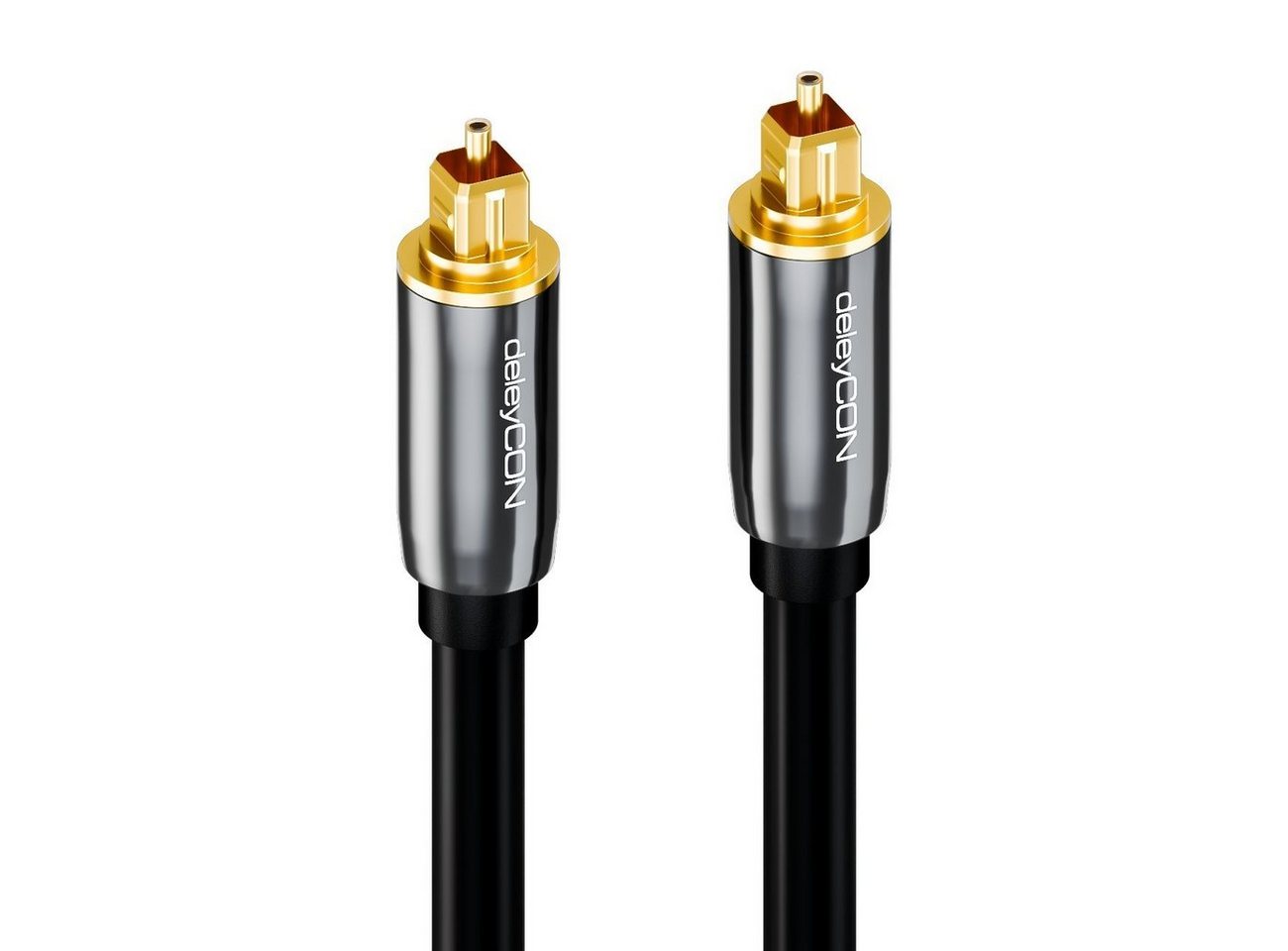 deleyCON deleyCON HQ 1m Optisches Audio Kabel 5mm LWL- 2x Toslink Optisches-Kabel Bild 3