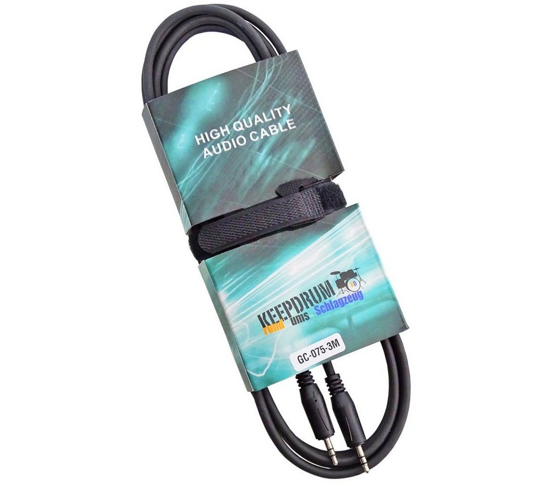 keepdrum keepdrum GC075 Klinkenkabel 3,5mm Stereo 3m Audio-Kabel, (300 cm), Klinkenkabel 3,5mm