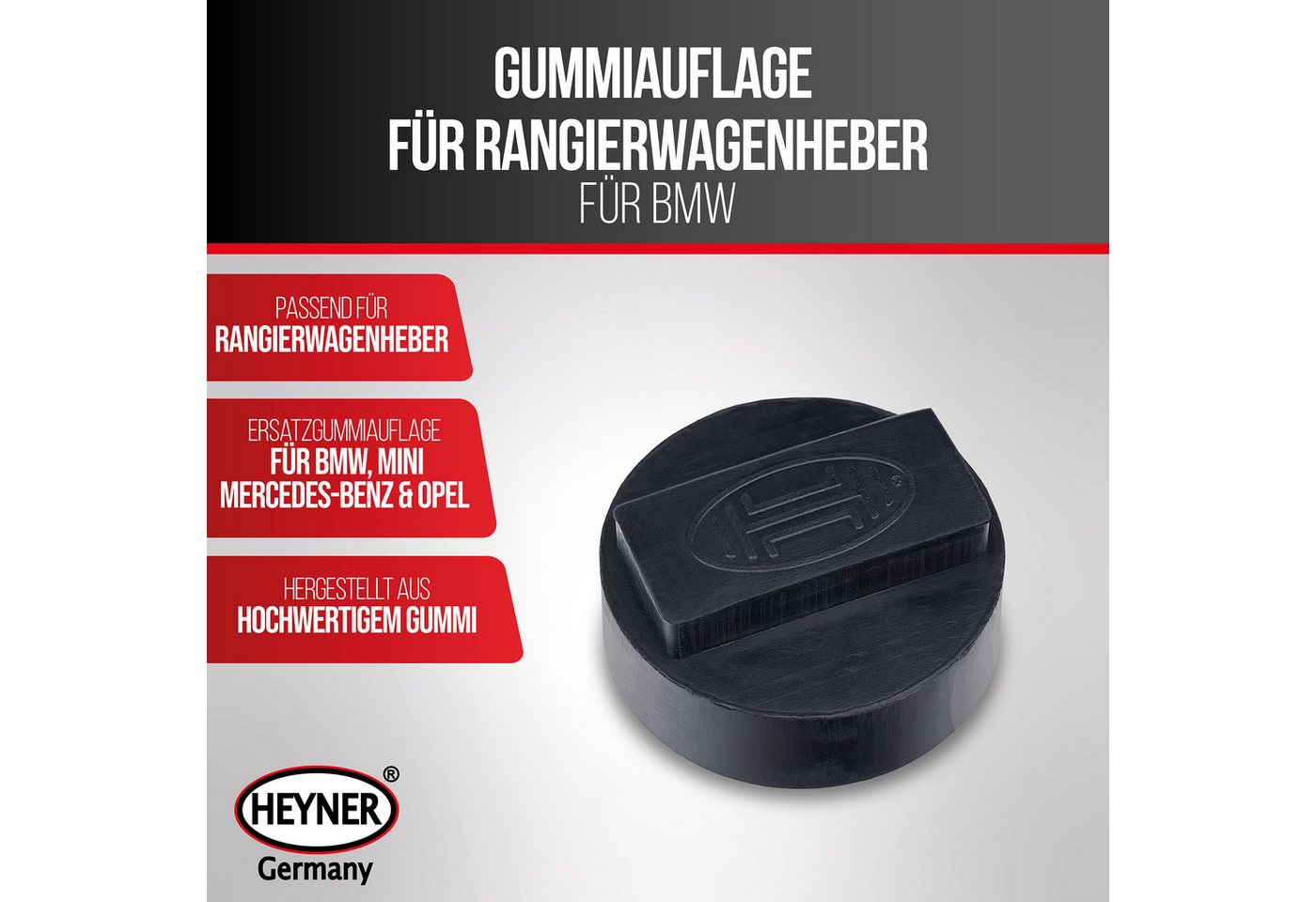 HEYNER Wagenheber Gummiauflage Rangierwagenheber Wagenheber Ersatzgummi BMW MINI OPEL, 1-tlg. Bild 4