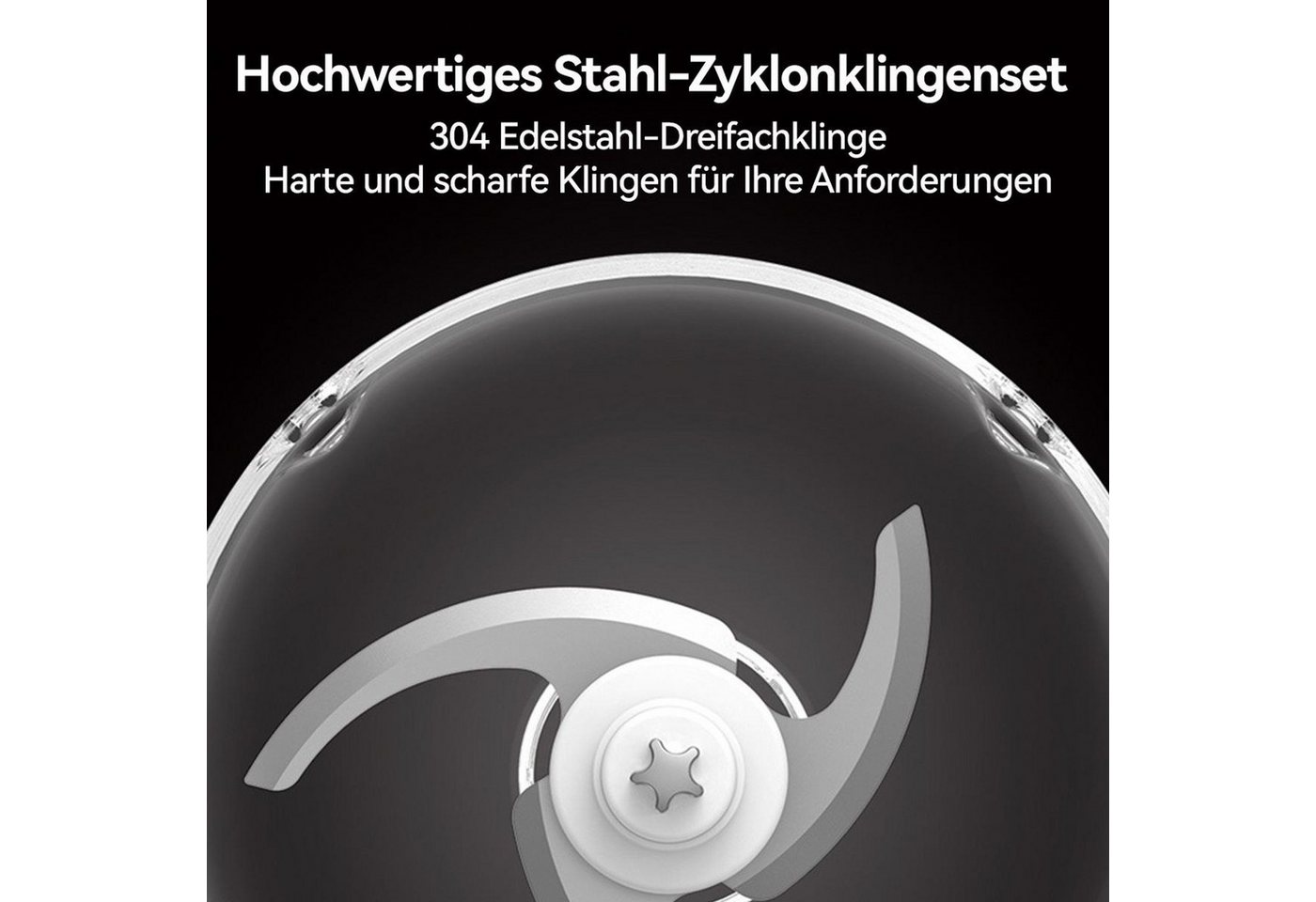 FELIXLEO Akku-Zerkleinerer Elektrischer Gemüseschneider 600ml Mini Mixer Zerkleinerer Küche