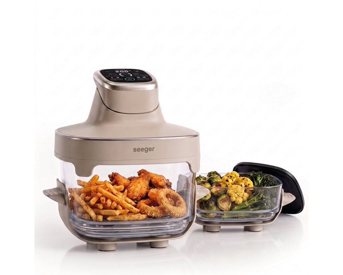 Seeger Heißluftfritteuse ClearFry, 1500 W, 2,5 L + 4,5 L Glasbehälter, PFAS-frei, 6 Programme Bild 5