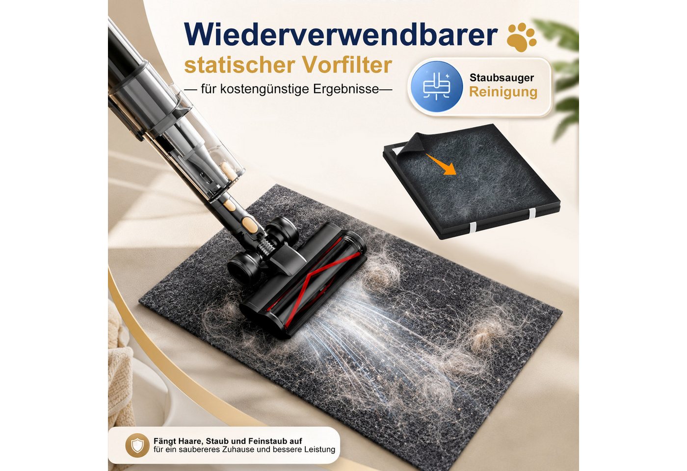 Rosnek Luftreiniger Luftreiniger mit H13 HEPA für Allergiker & Tierhaare, CADR 295 m³/h, 25 dB Schlafmodus, PM2.5-Anzeige, 2 Ersatzfilter für Zuhause & Büro Bild 3