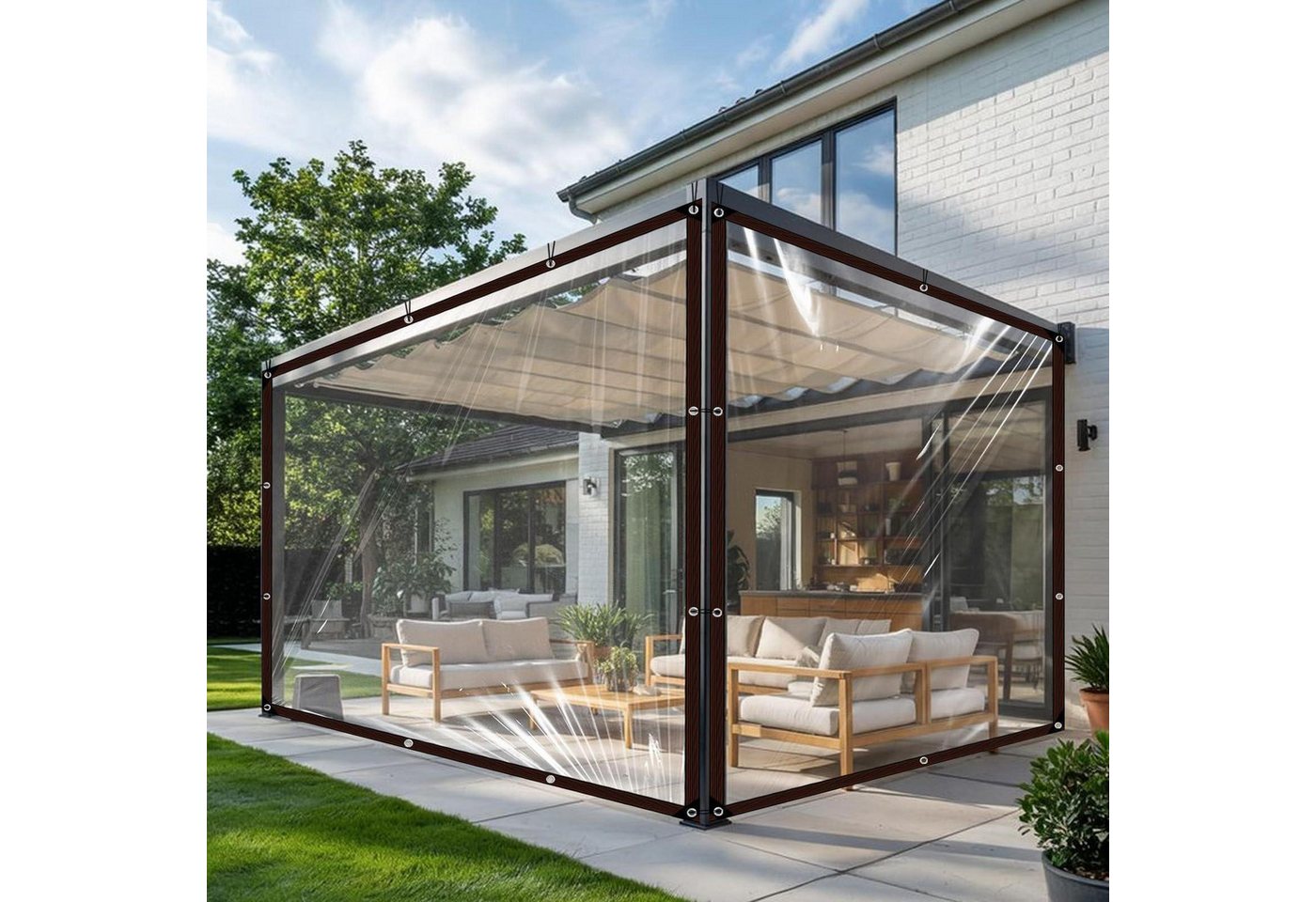 LuxusKollektion Schutzplane Abdeckplane Transparent 2x5m