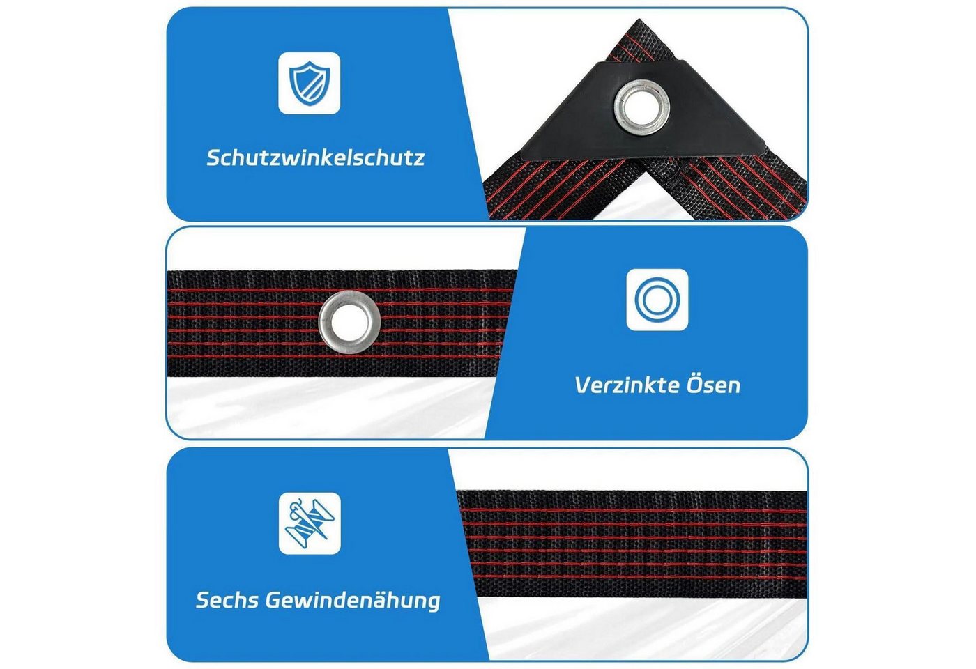 LuxusKollektion Schutzplane Abdeckplane Transparent 2x5m Bild 4