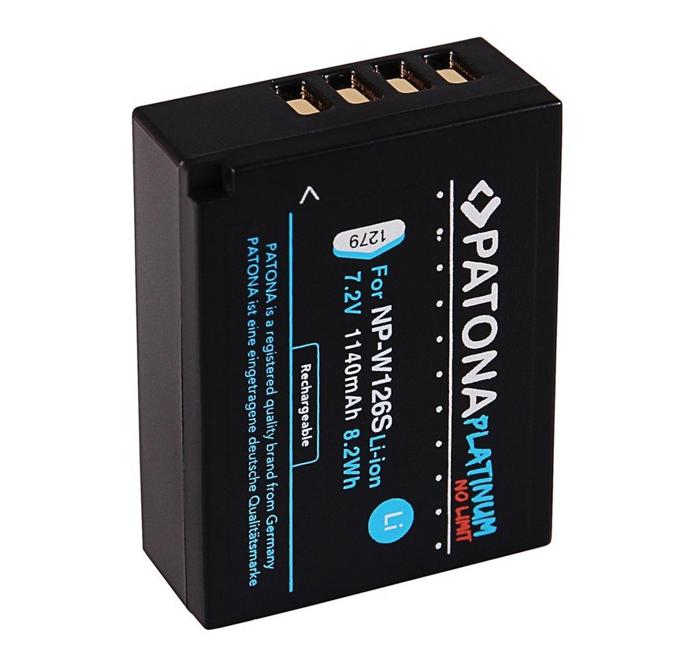 Patona 2x Platinum Akku für Fuji X-T3 Kamera-Akku Ersatzakku Kameraakku 1140 mAh (7,2 V, 2 St), VPB-XT3 NP-W126S HS33 EXR Fujifilm Finepix Pro 1 HS30 VPB-XT2 Bild 3