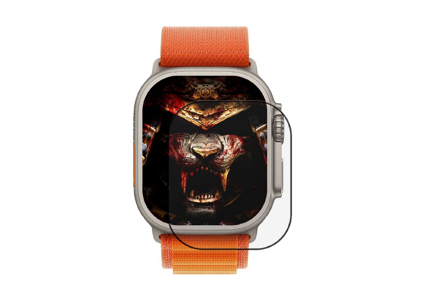 Protectorking Schutzfolie 3x 9H Panzerglas für Apple Watch Ultra 49mm HD KLAR Displayschutz, (3-Stück), Echtglas Tempered 9H Panzerhartglas, Displayschutz, Schutzglas 3D KLAR Bild 4