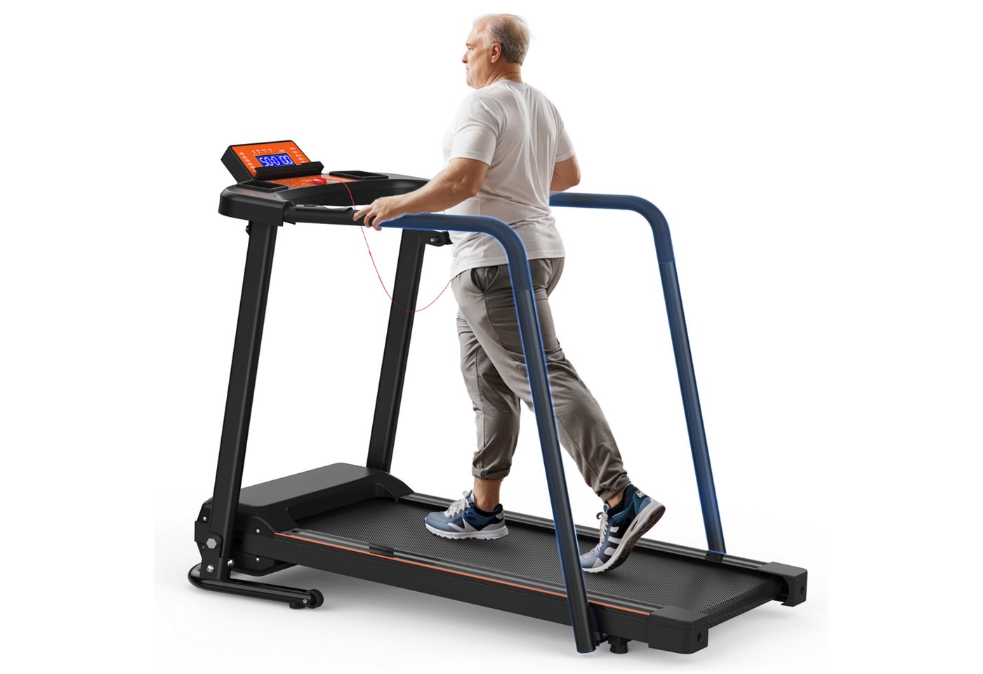 kowdom Laufband klappbar Zuhause mit App, Griff, 120kg, Senioren/Homeoffice, Klapp, trag, App-Steu, S-Arm, M-Notst, gelenk-sch, platz Bild 5
