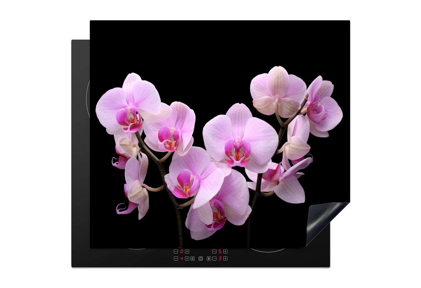 MuchoWow Herd-Abdeckplatte Orchidee - Blumen - Rosa - Flora, Vinyl, (1 tlg), Abdeckplatte für Ceranfeld, Herd Inductionsmatte, 57.6x51.6 cm Bild 4