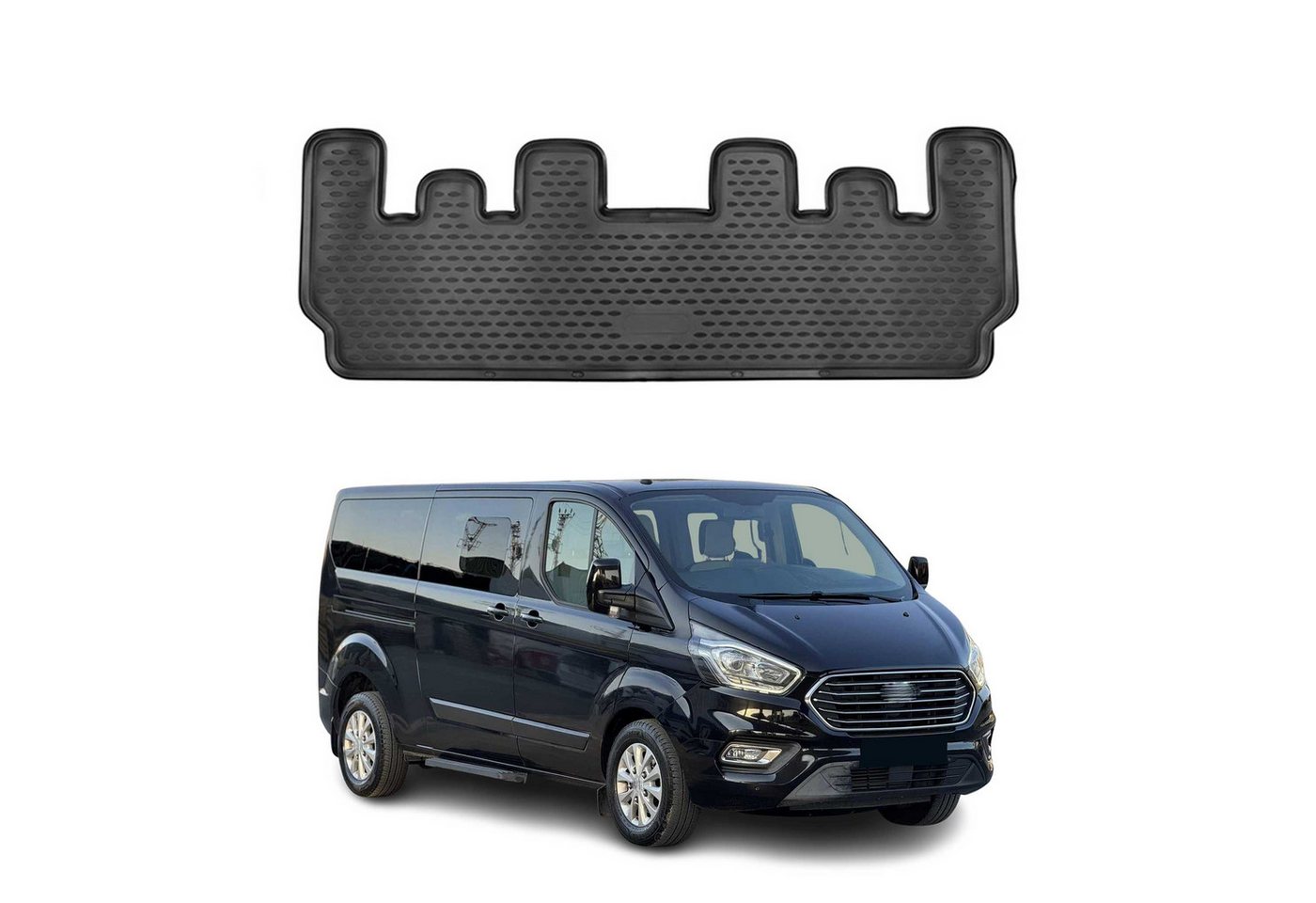 OMAC Auto-Fußmatten für Ford Tourneo Custom Titanium 2018-2022 2. Reihe TPE (1 St), für Ford Tourneo Custom Titanium 2018-2022 2. Reihe Ford Tourneo Custom Titanium 2018-2022 2. Reihe, Antirutsch,Wasserfest,Einfache Installation Bild 2