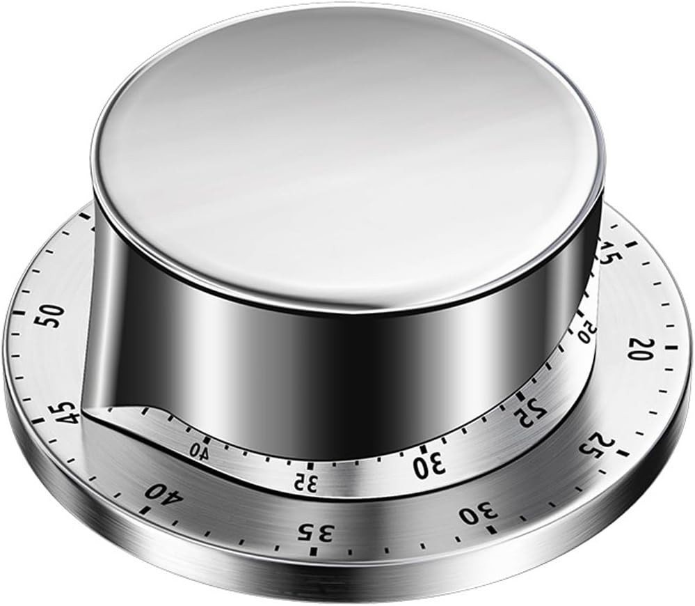 FELIXLEO Zeitschaltuhr Mechanische Eieruhr Küchentimer Magnetisch Alarm Edelstahl Bild 3