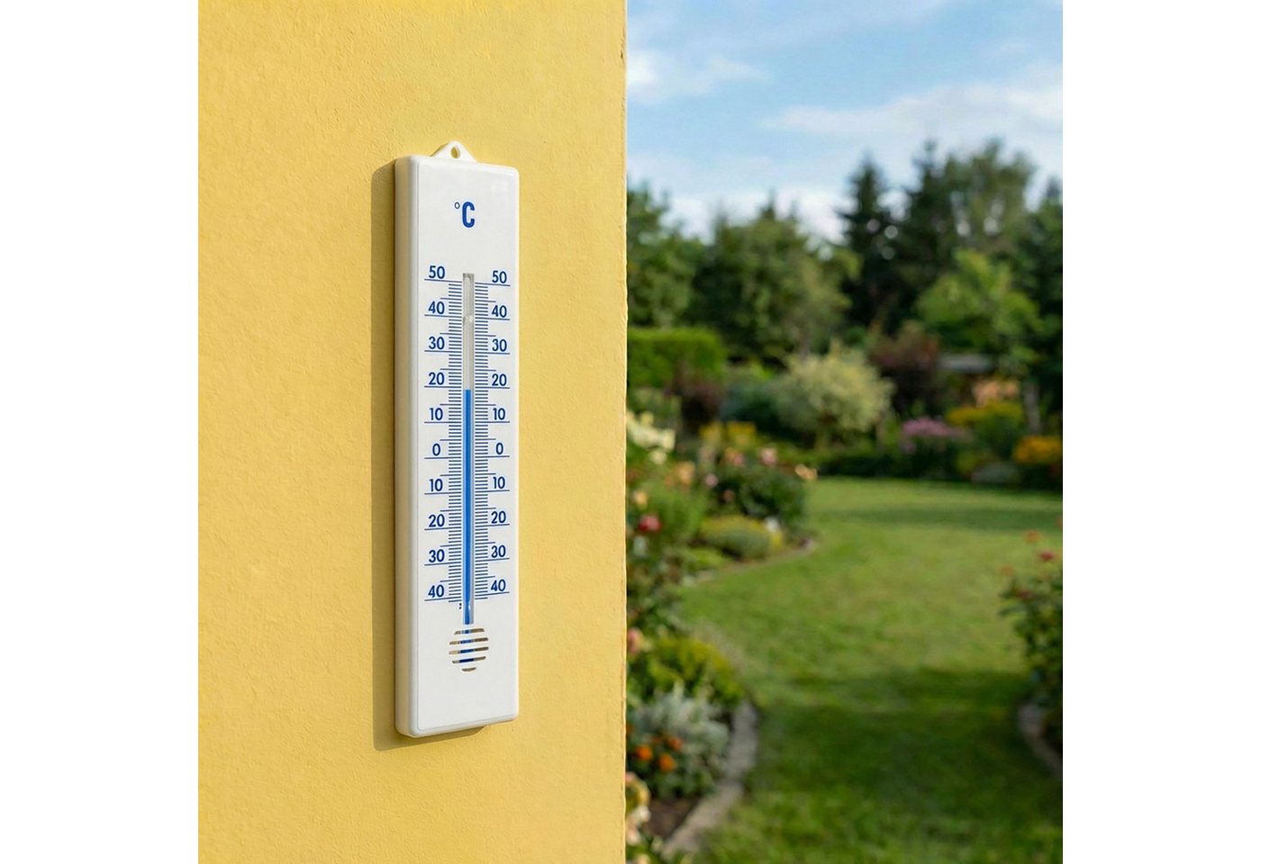 Lantelme Raumthermometer 3 Stück Außen Garten Thermometer Set 22cm Temperatur -40 bis 50°C, 3-tlg.