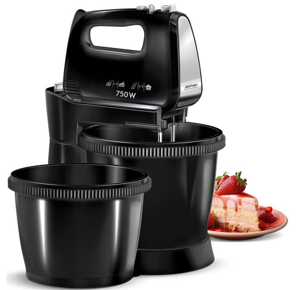 MPM Stabmixer MPM MMR-22Z/C Handmixer mit 2 Schüsseln 750 W Schwarz Bild 3