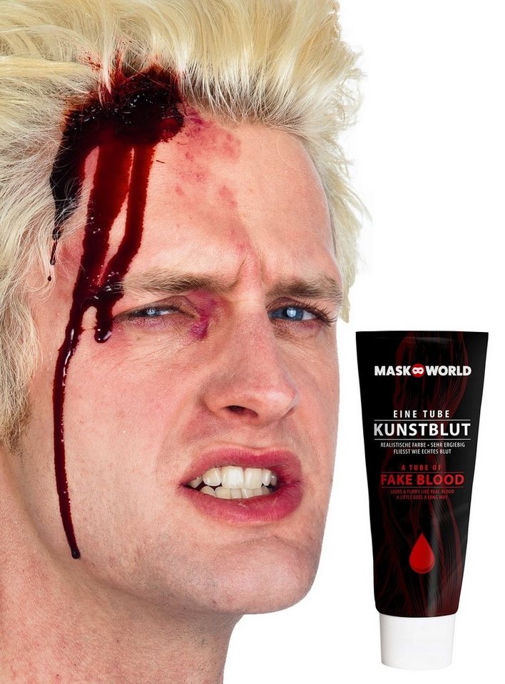 Maskworld Theaterschminke Tube Kunstblut 50ml, Professionelles Make-up für Halloween und Horror
